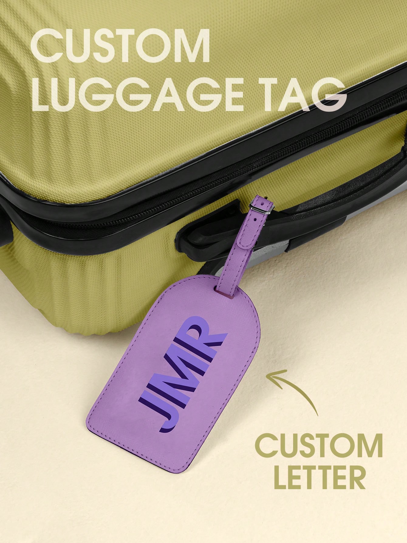 Party Favor Bag - Personalized Initial Luggage Tag Custom Letter