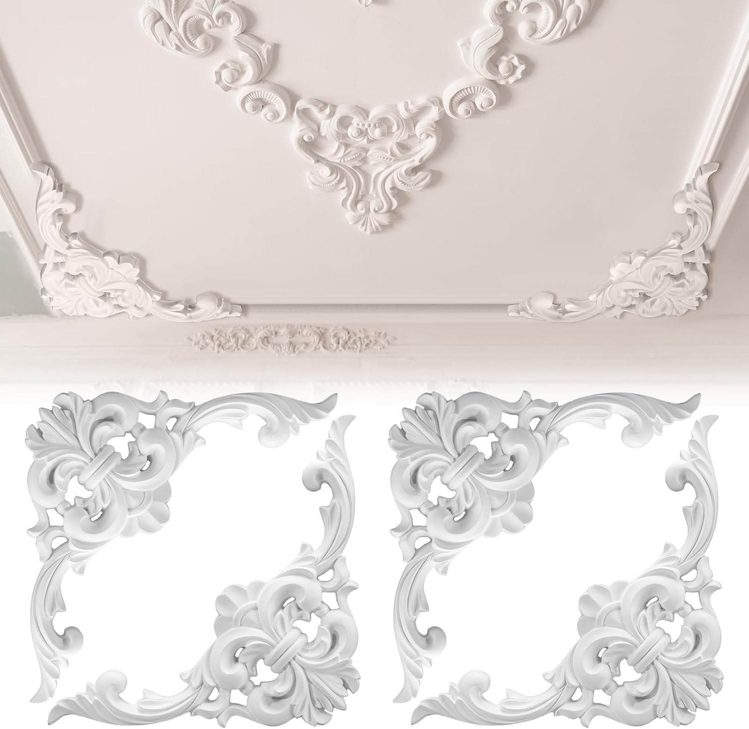 Flower Wall Panel - PU Ceiling Molding Kit Corner Mural