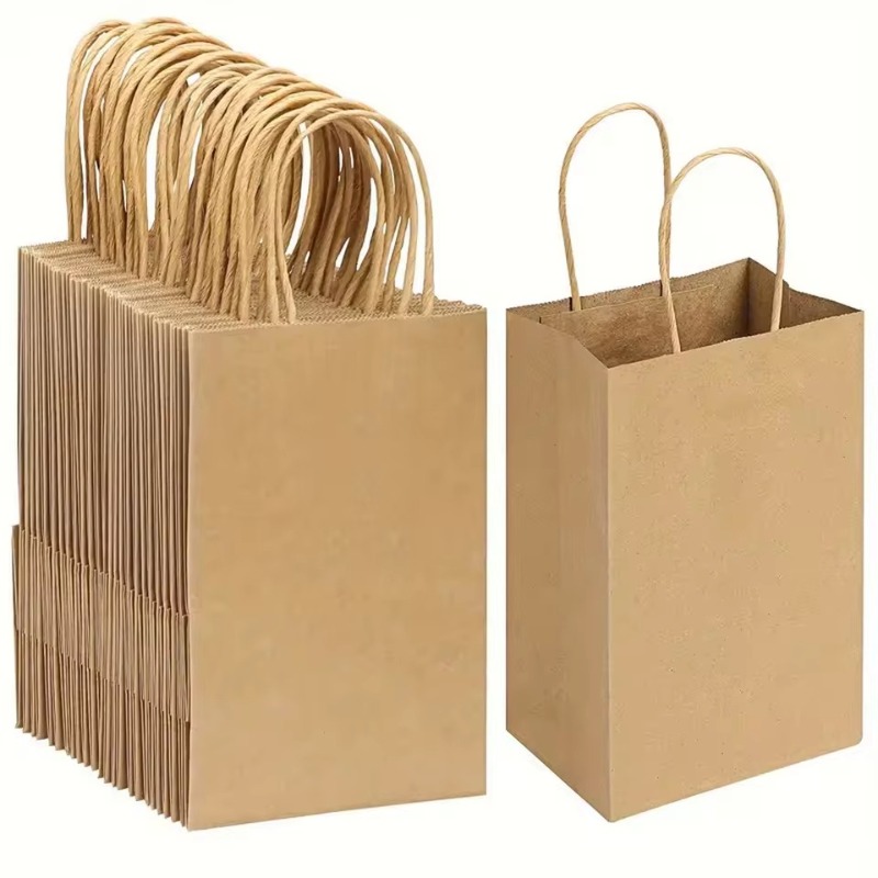 Event Party Shop - 5/10PCS Brown Kraft Paper Bags with