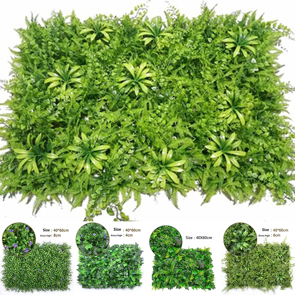 Flower Wall Panel - 40*60cm Artificial Lawn Plant Grass Wall