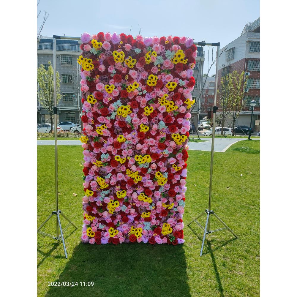 Flower Wall Panel - FSDKX Promise Wedding Events Centerpiece Red
