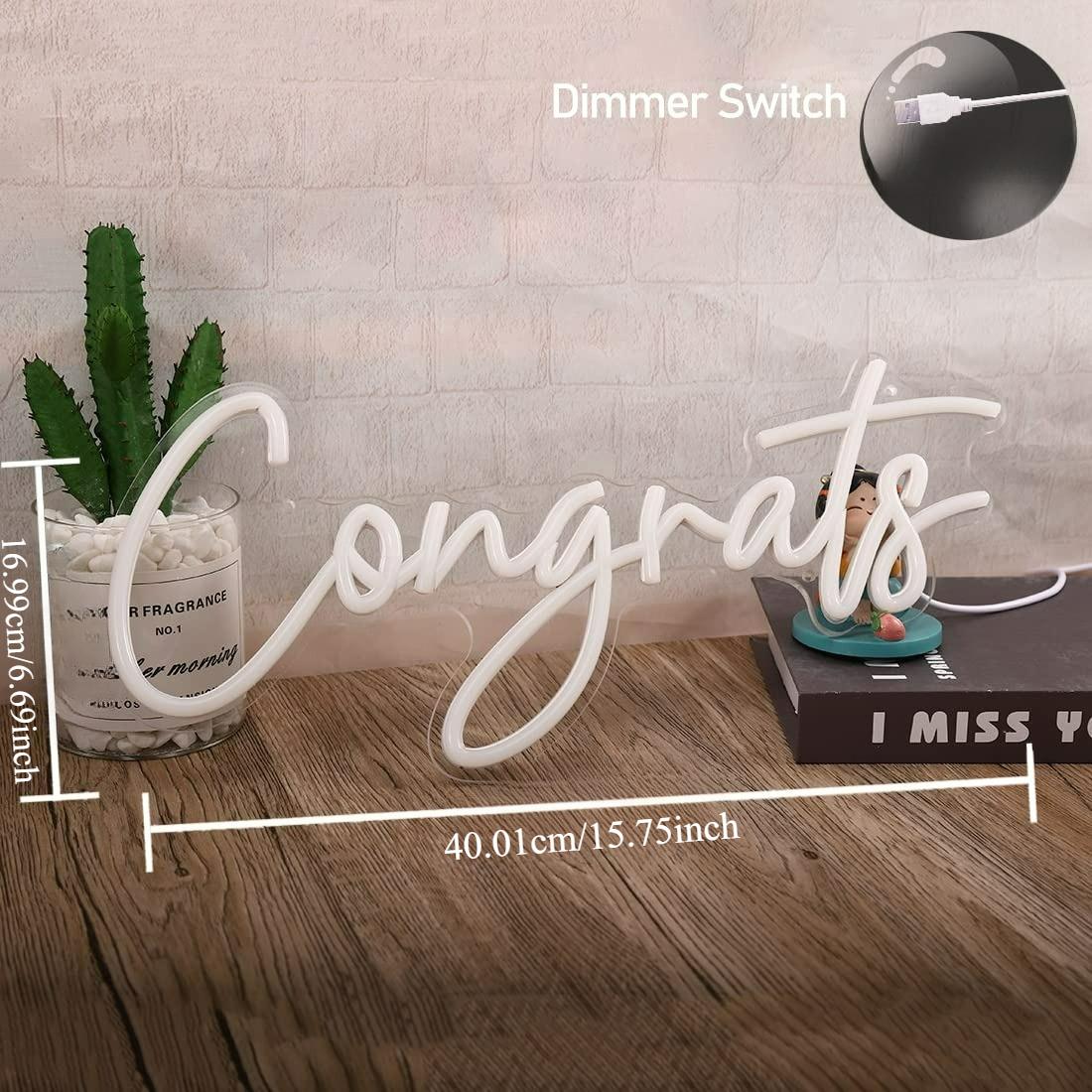 Congrats Neon Sign USB Dimmabl - đánh giá và giá Neon Sign Party