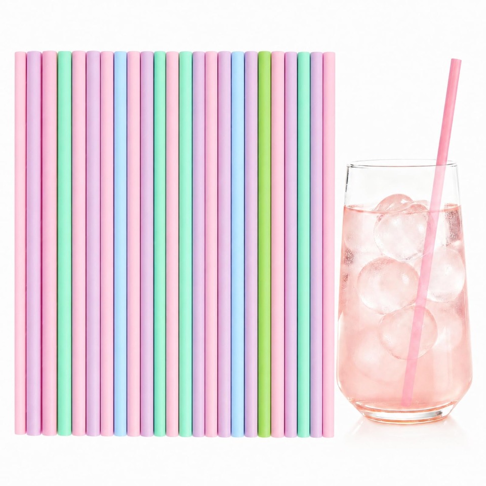 25/50/100PCS Disposable Paper  - đánh giá và giá Paper Straw Color