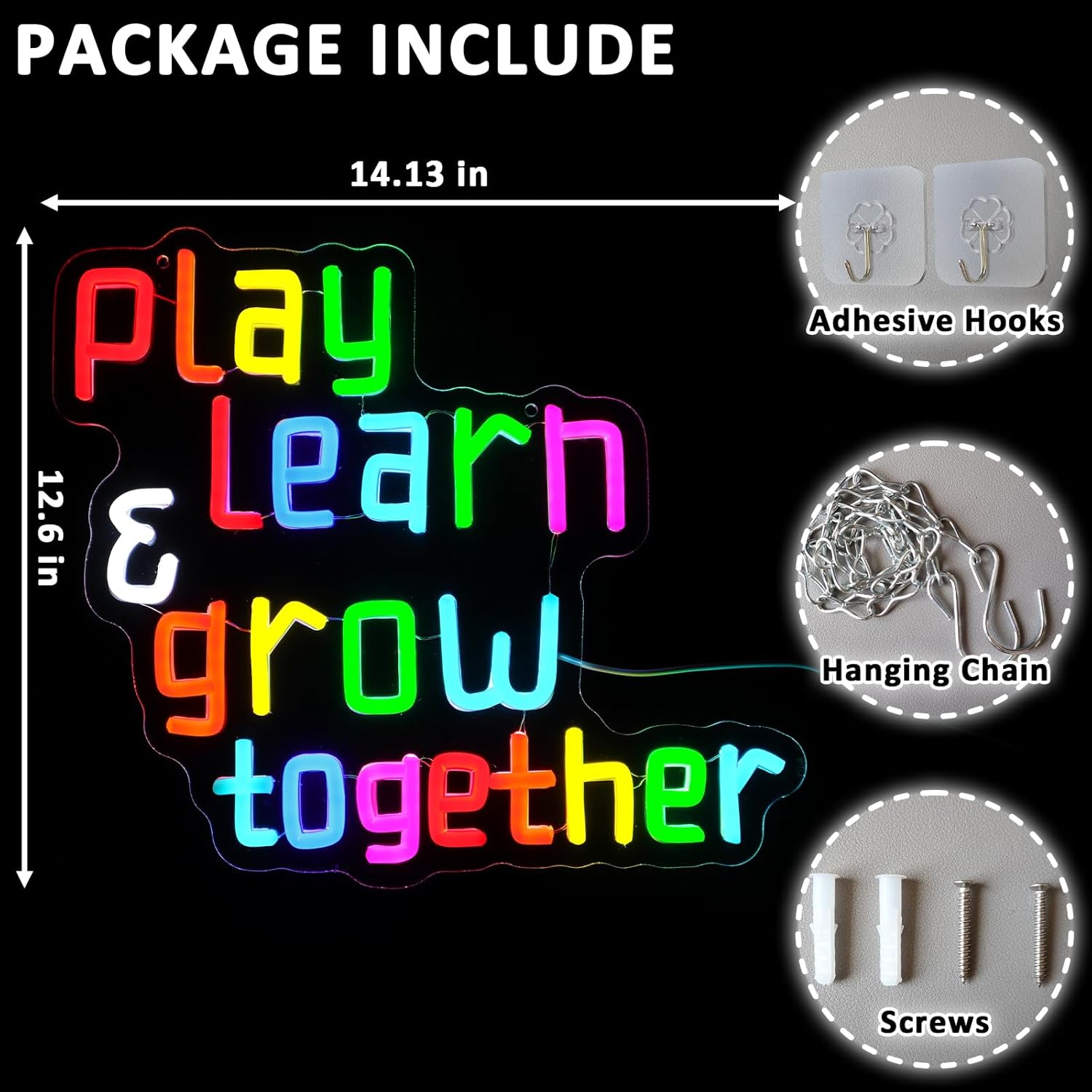 Play Learn Grow Together Neon  - đánh giá và giá Neon Sign Party