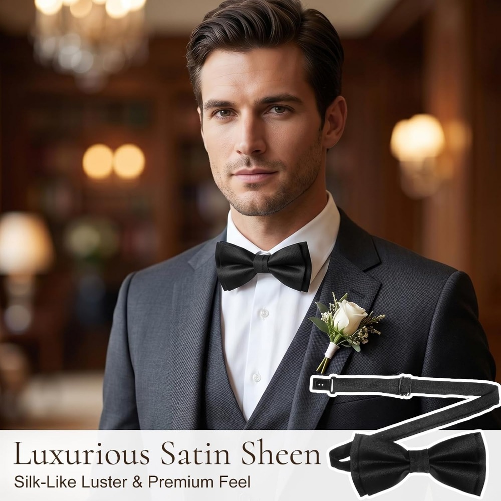 Men's Bow Ties, 2-Pack Solid C - đánh giá và giá Event & Party Supply Photos