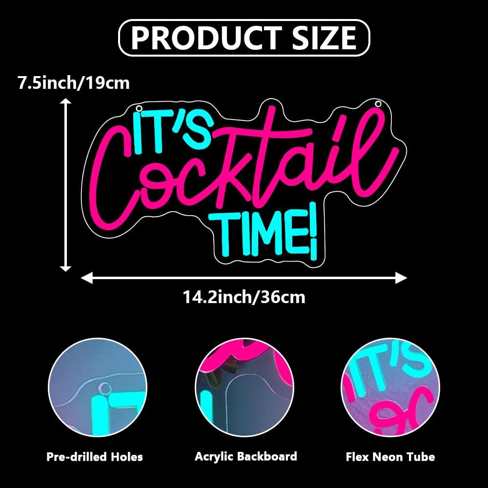 Cocktails Neon Sign USB Powere - đánh giá và giá Neon Sign Party