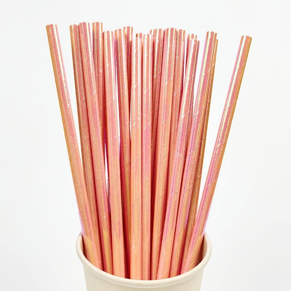 25Pcs Pearlescent Bronzing Pap - đánh giá và giá Paper Straw Color