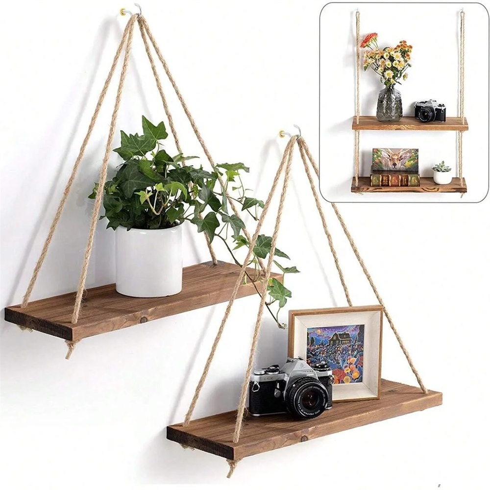 1pc Wood Hanging Shelve Swing  - đánh giá và giá Flower Wall Panel