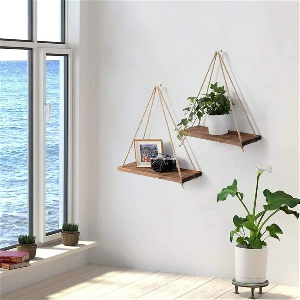 1pc Wood Hanging Shelve Swing  - đánh giá và giá Flower Wall Panel