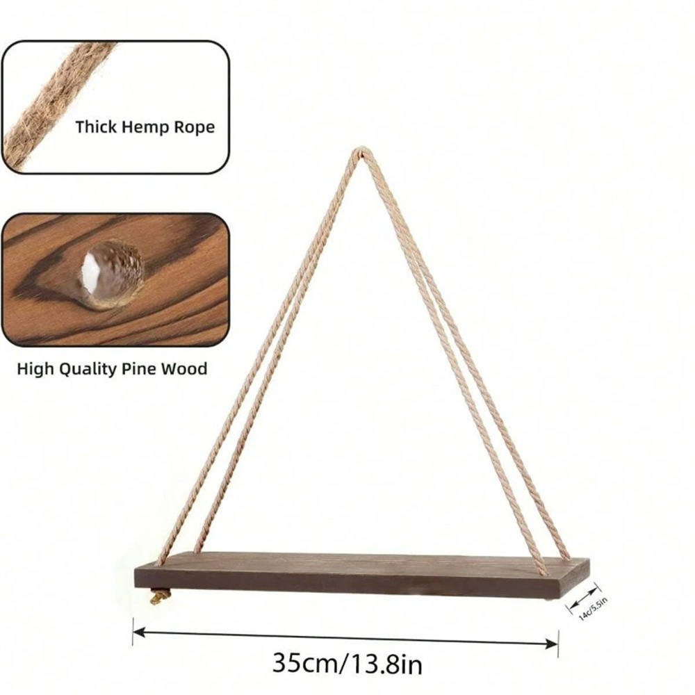 1pc Wood Hanging Shelve Swing  - đánh giá và giá Flower Wall Panel