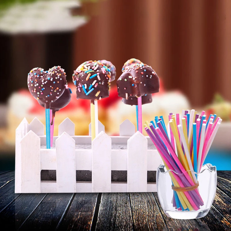 100Pcs/Lot Paper Lollipop Stic - đánh giá và giá Paper Straw Color